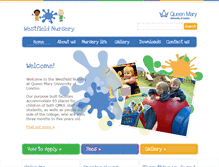 Tablet Screenshot of nursery.qmul.ac.uk