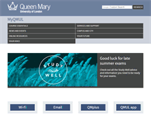 Tablet Screenshot of my.qmul.ac.uk