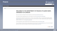 Desktop Screenshot of finance.qmul.ac.uk