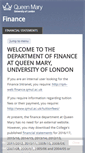 Mobile Screenshot of finance.qmul.ac.uk