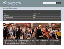 Tablet Screenshot of hr.qmul.ac.uk