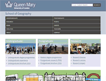 Tablet Screenshot of geog.qmul.ac.uk