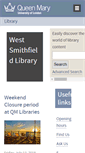 Mobile Screenshot of library.qmul.ac.uk