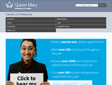 Tablet Screenshot of careers.qmul.ac.uk